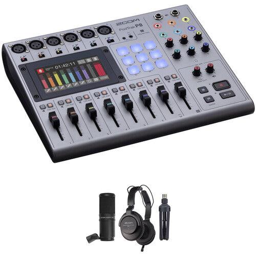 Kit de Podcast c/ interface Zoom PodTrak P8,mic Zoom ZDM-1 e Fone de ouvido Zoom ZHP-1 Over-Ear - RKV IMPORTS