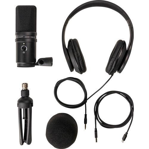 Kit de Podcast c/ mic Zoom ZUM-2, Fones de ouvido, Suporte e mais - RKV IMPORTS